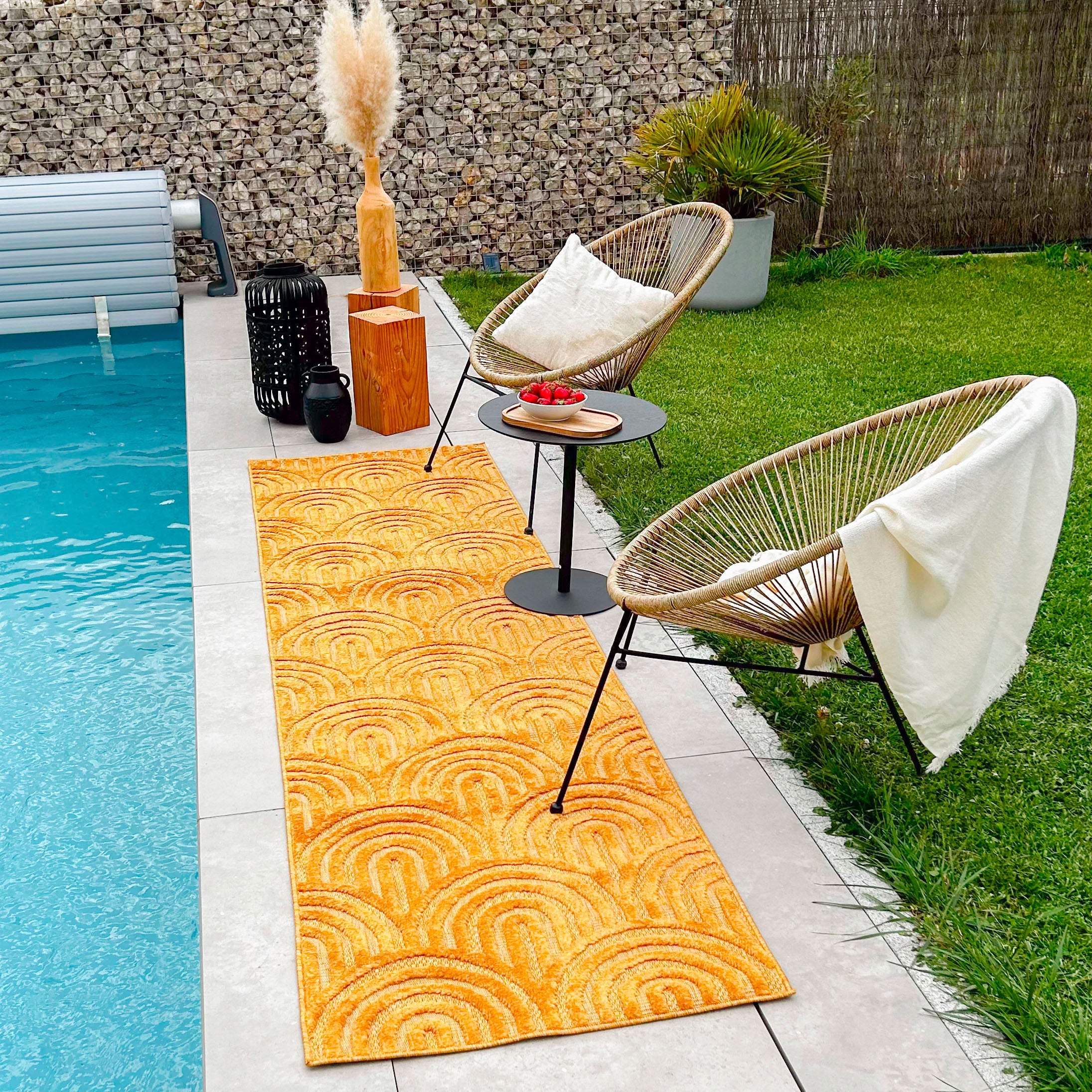 Tapis d'intérieur et extérieur SANTORINI 985 JAUNE : SAN985JAU Nazar rugs