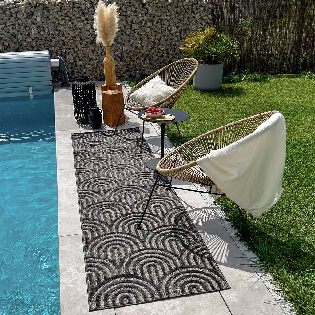 Tapis d'intérieur et extérieur SANTORINI 985 NOIR : SAN985NOI Nazar rugs