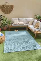 Tapis d'intérieur et extérieur SANTORINI 985 TURQUOISE : SAN985TUR Nazar rugs