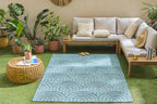 Tapis d'intérieur et extérieur SANTORINI 985 TURQUOISE : SAN985TUR Nazar rugs