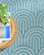 Tapis d'intérieur et extérieur SANTORINI 985 TURQUOISE : SAN985TUR Nazar rugs