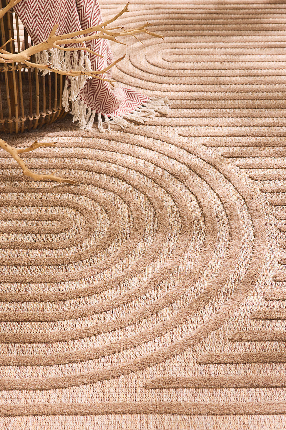 Tapis d'intérieur et extérieur SANTORINI 986 BEIGE : SAN986BEI Nazar rugs