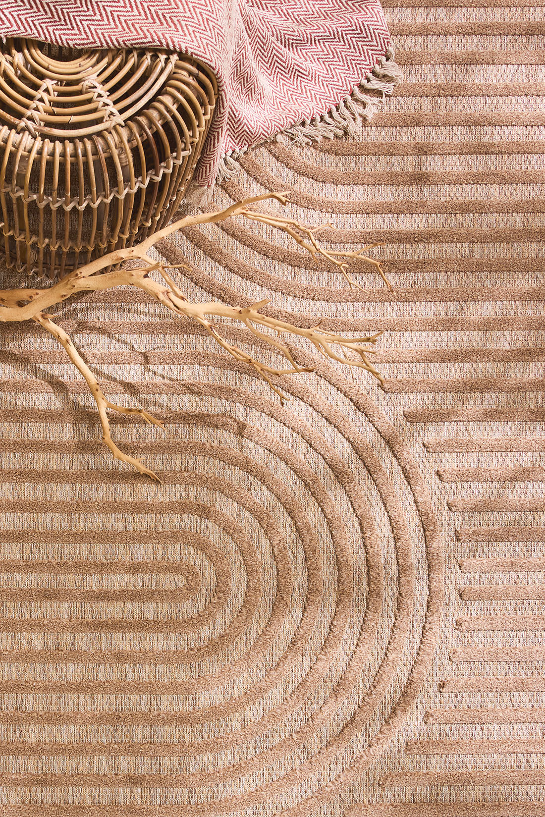 Tapis d'intérieur et extérieur SANTORINI 986 BEIGE : SAN986BEI Nazar rugs