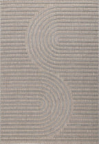 Tapis d'intérieur et extérieur motifs arcs symétriques SANTORINI 986 GRIS : SAN986GRI Nazar rugs