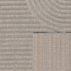 Tapis d'intérieur et extérieur motifs arcs symétriques SANTORINI 986 GRIS : SAN986GRI Nazar rugs