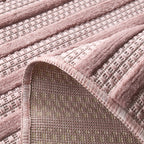 Tapis d'intérieur et extérieur motifs arcs symétriques SANTORINI 986 ROSE : SAN986ROS Nazar rugs