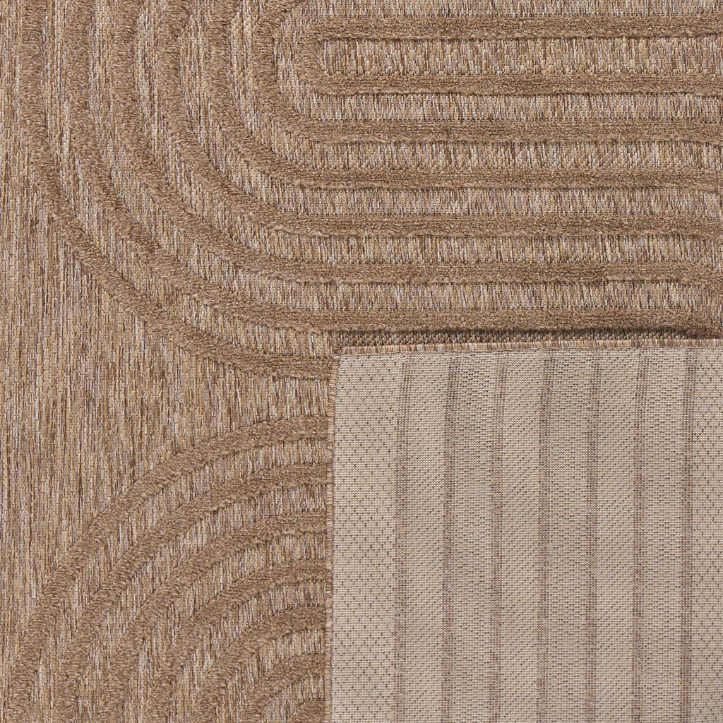 Tapis intérieur et extérieur motifs de vagues SANTORINI Beige : SAN987BEI Nazar rugs