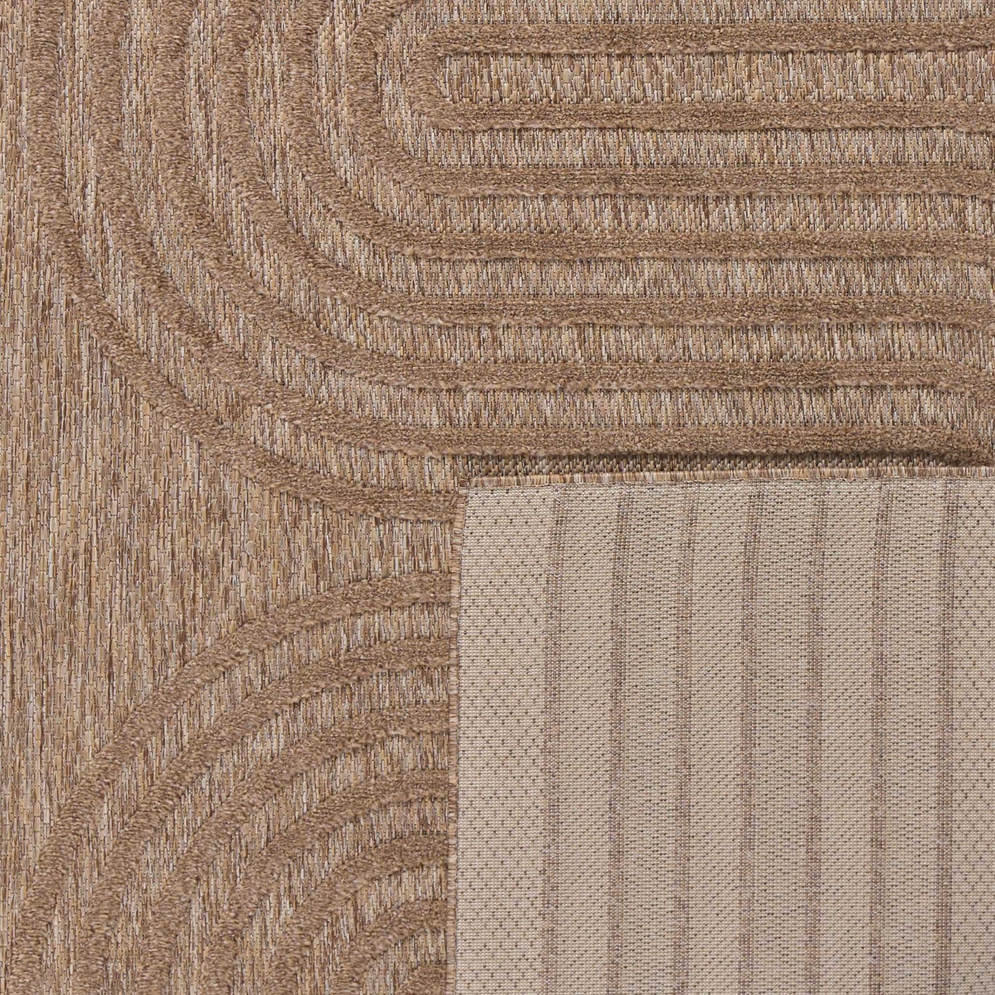 Tapis intérieur et extérieur motifs de vagues SANTORINI Beige : SAN987BEI Nazar rugs