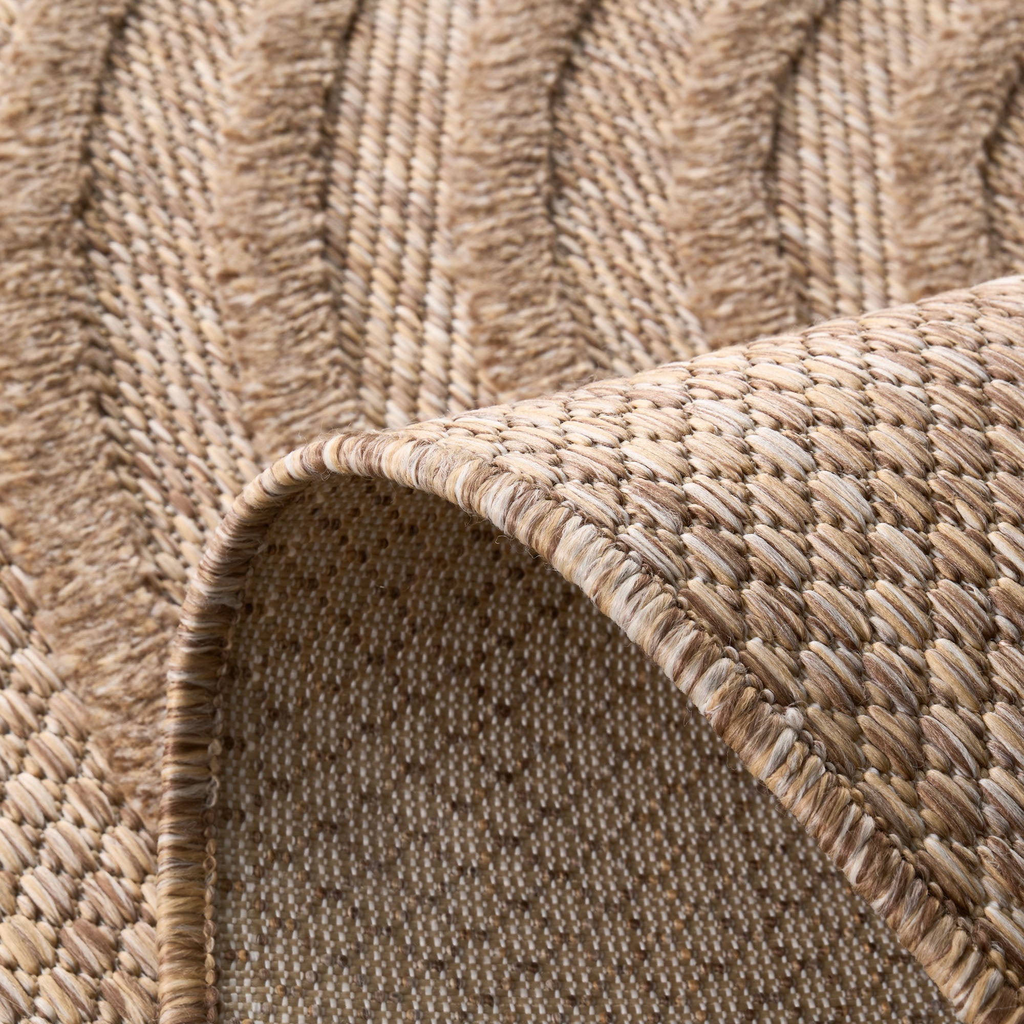 Tapis intérieur et extérieur motifs de vagues SANTORINI Beige : SAN987BEI Nazar rugs