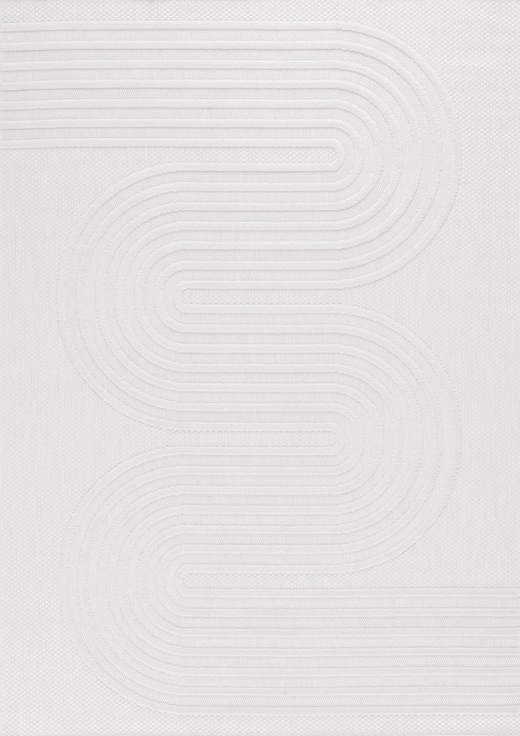 Tapis intérieur et extérieur motifs de vagues SANTORINI Blanc : SAN987BLA Nazar rugs