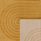 Tapis intérieur et extérieur motifs de vagues SANTORINI Jaune : SAN987JAU Nazar rugs