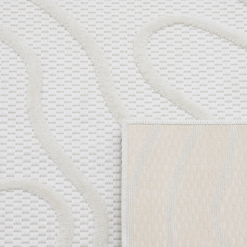 Tapis abstrait Blanc : SAN988BLA Nazar rugs