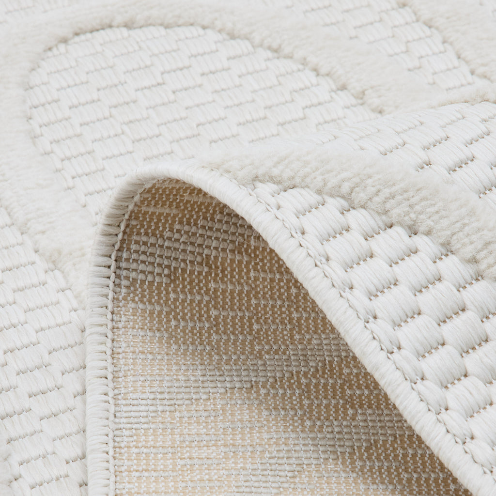 Tapis abstrait Blanc : SAN988BLA Nazar rugs