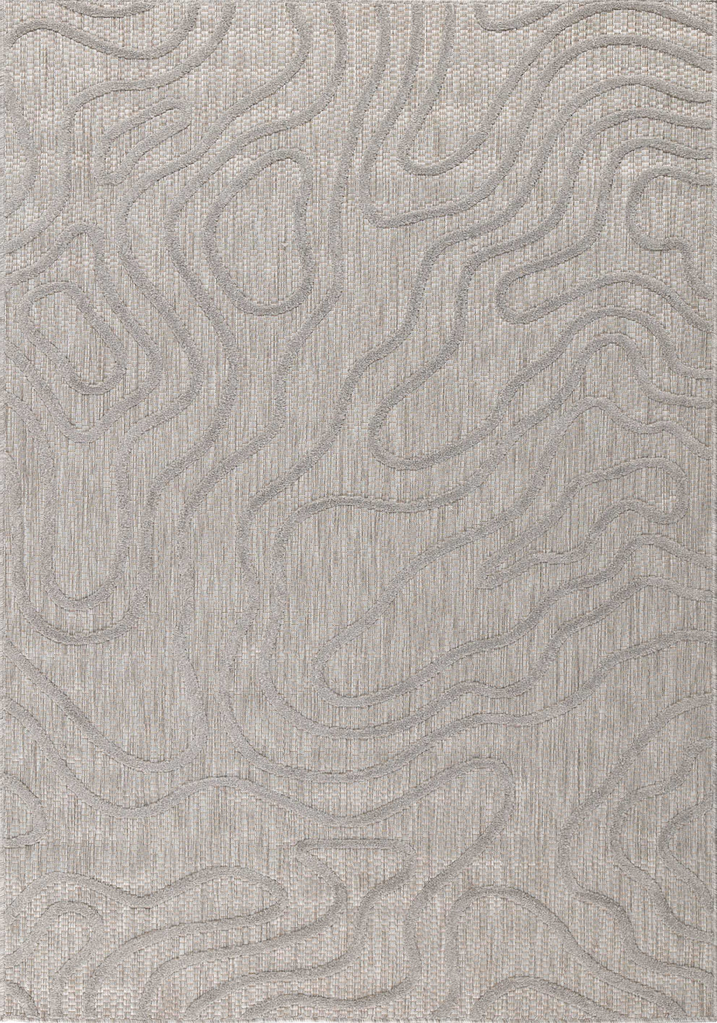 Tapis d'intérieur et extérieur au motif abstrait Santorini Gris : SAN988GRI Nazar rugs
