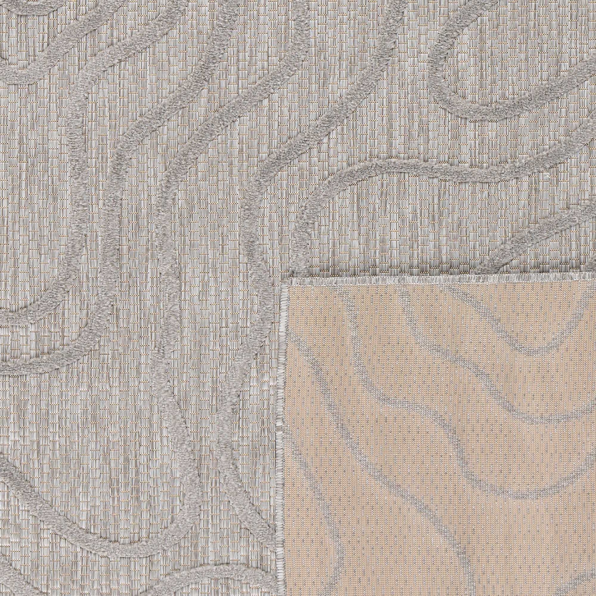 Tapis d'intérieur et extérieur au motif abstrait Santorini Gris : SAN988GRI Nazar rugs