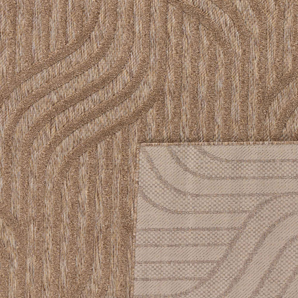 Tapis d'intérieur et extérieur motif graphique Santorini Beige : SAN989BEI Nazar rugs