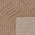 Tapis d'intérieur et extérieur motif graphique Santorini Beige : SAN989BEI Nazar rugs