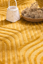 Tapis d'intérieur et extérieur motif graphique Santorini Jaune : SAN989JAU Nazar rugs