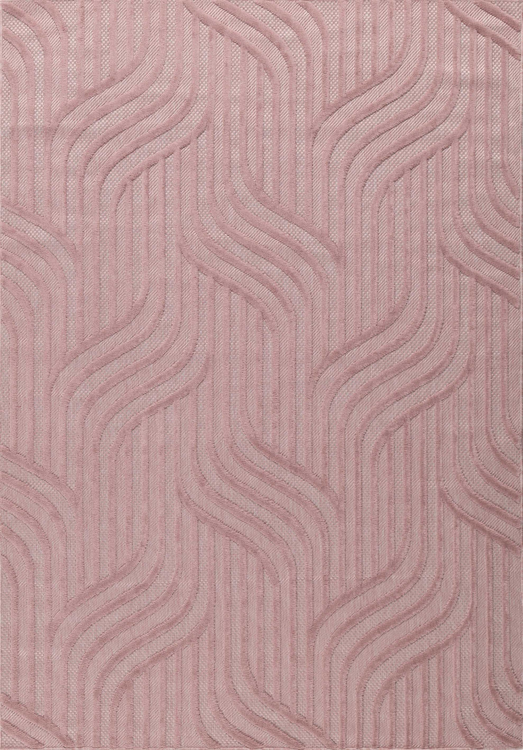 Tapis d'intérieur et extérieur motif graphique Santorini Rose : SAN989ROS Nazar rugs