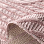 Tapis d'intérieur et extérieur motif graphique Santorini Rose : SAN989ROS Nazar rugs