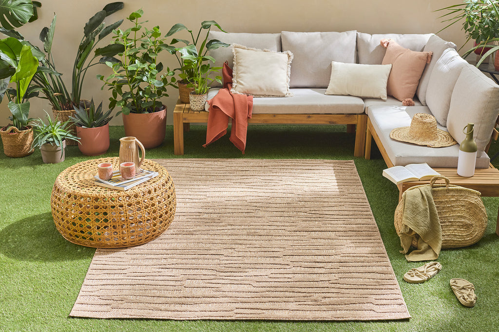 Tapis d'intérieur et d'extérieur à motifs Beige : SAN990BEI Nazar rugs