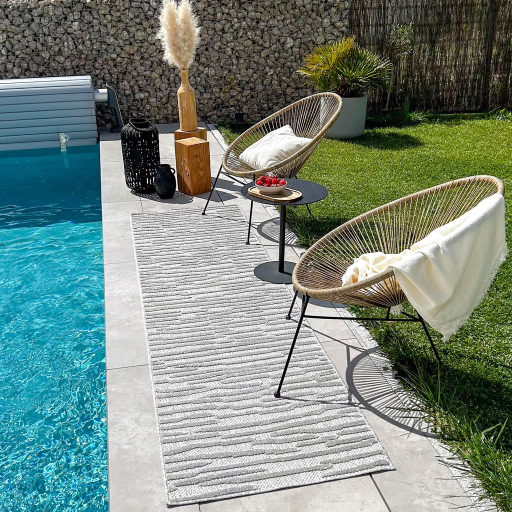 Tapis d'intérieur et d'extérieur à motifs Gris : SAN990GRI Nazar rugs