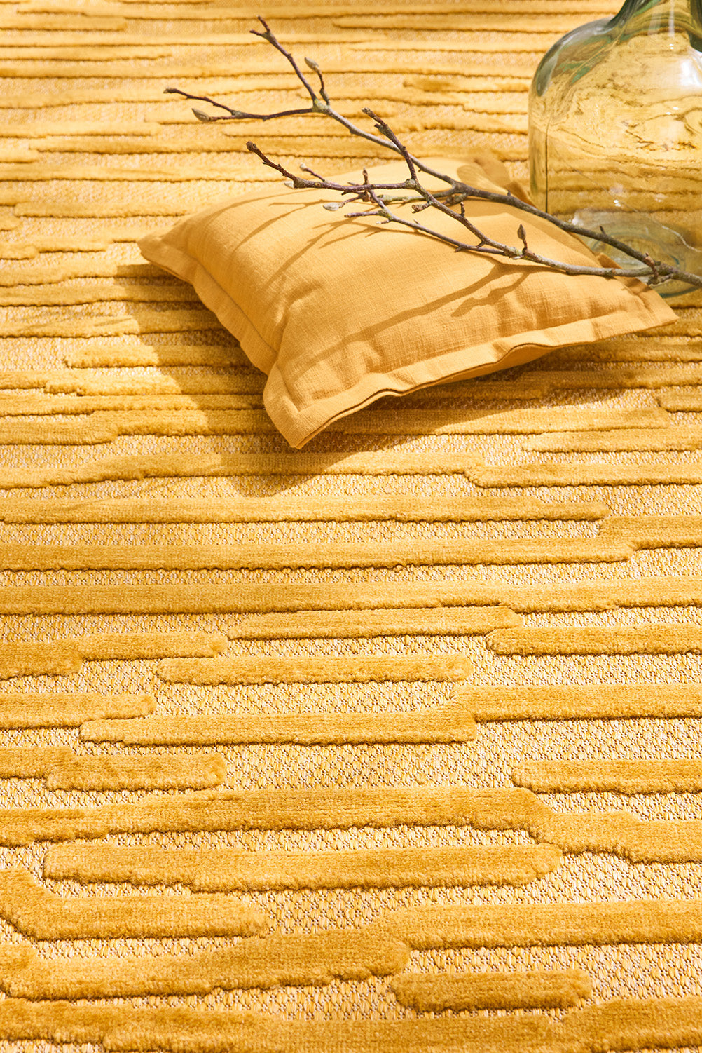 Tapis d'intérieur et d'extérieur à motifs Jaune : SAN990JAU Nazar rugs