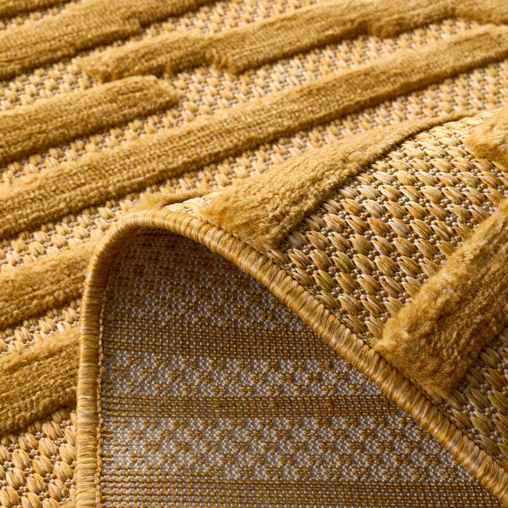 Tapis d'intérieur et d'extérieur à motifs Jaune : SAN990JAU Nazar rugs