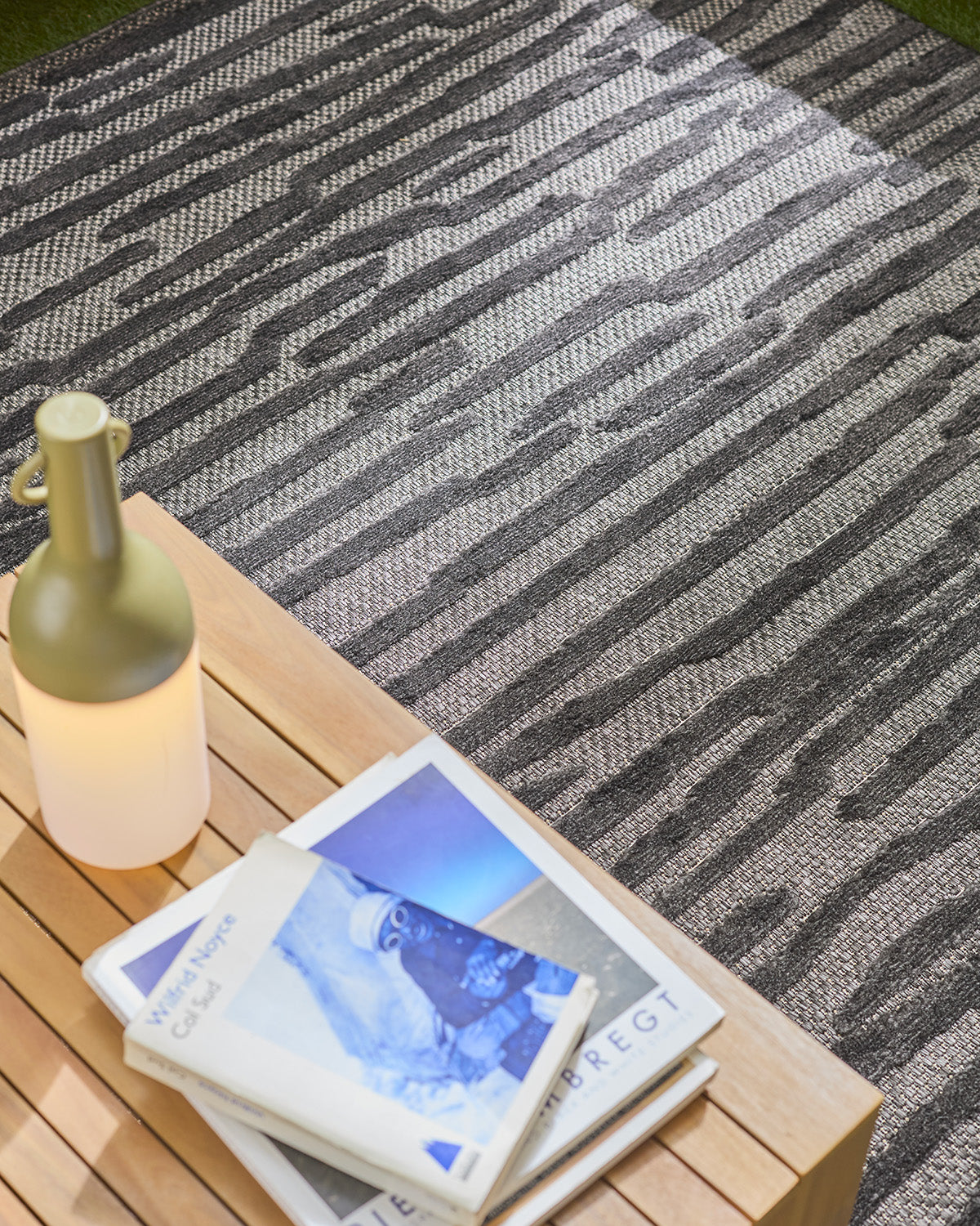 Tapis d'intérieur et d'extérieur à motifs Noir : SAN990NOI Nazar rugs