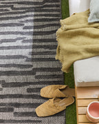 Tapis d'intérieur et d'extérieur à motifs Noir : SAN990NOI Nazar rugs