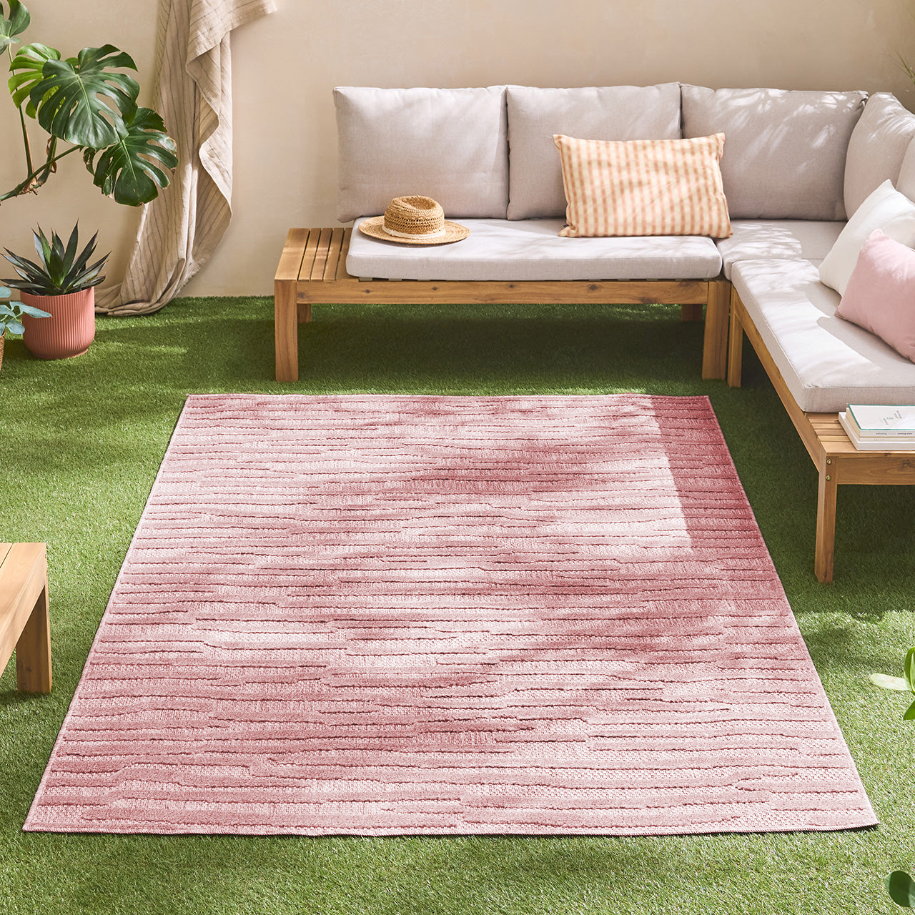 Tapis d'intérieur et d'extérieur à motifs Rose : SAN990ROS Nazar rugs