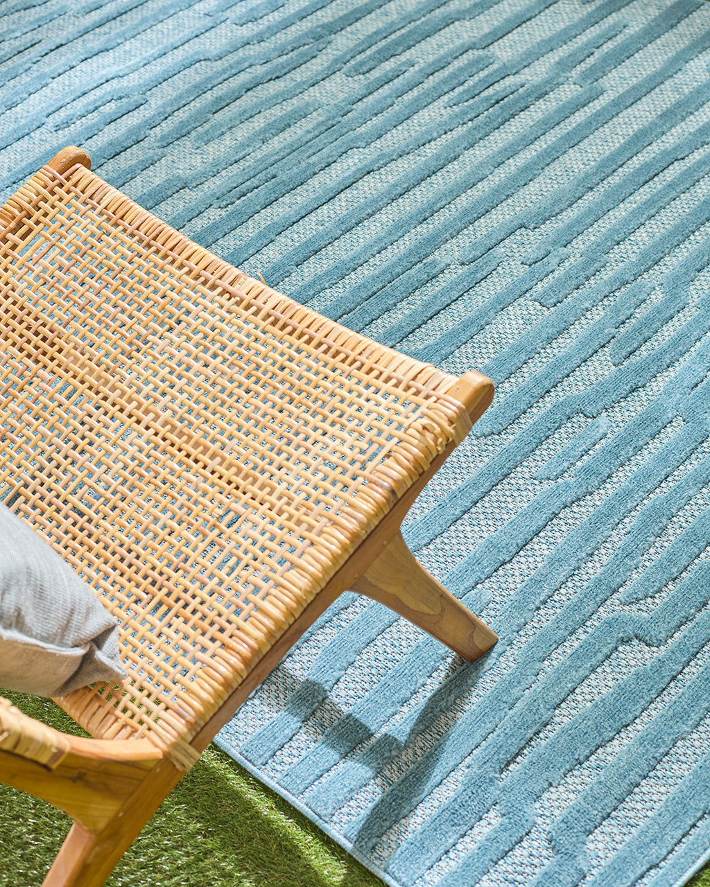 Tapis d'intérieur et d'extérieur à motifs Turquoise : SAN990TUR Nazar rugs