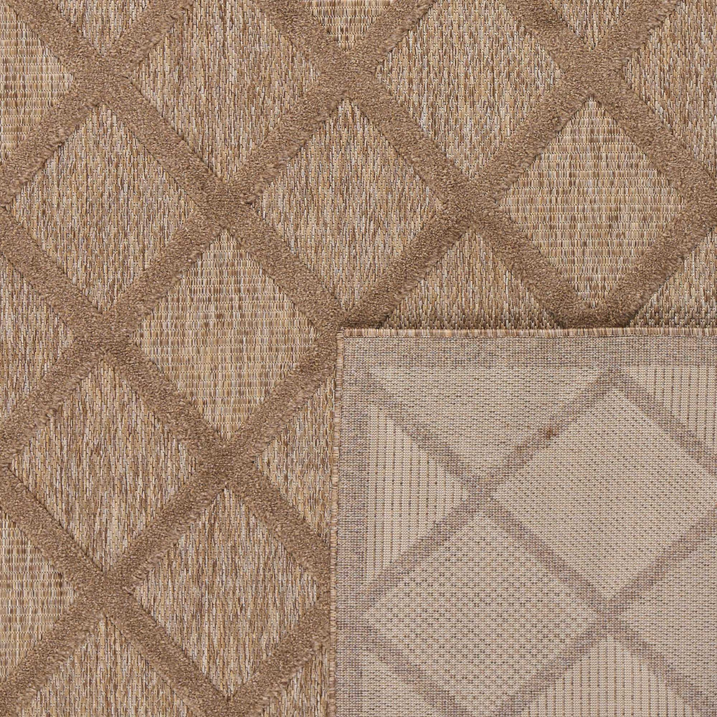 Tapis d'intérieur et d'extérieur motifs losange Beige : SAN991BEI Nazar rugs