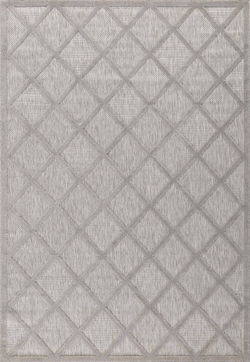 Tapis d'intérieur et d'extérieur motifs losange Gris : SAN991GRI Nazar rugs