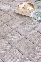 Tapis d'intérieur et d'extérieur motifs losange Gris : SAN991GRI Nazar rugs