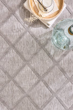 Tapis d'intérieur et d'extérieur motifs losange Gris : SAN991GRI Nazar rugs