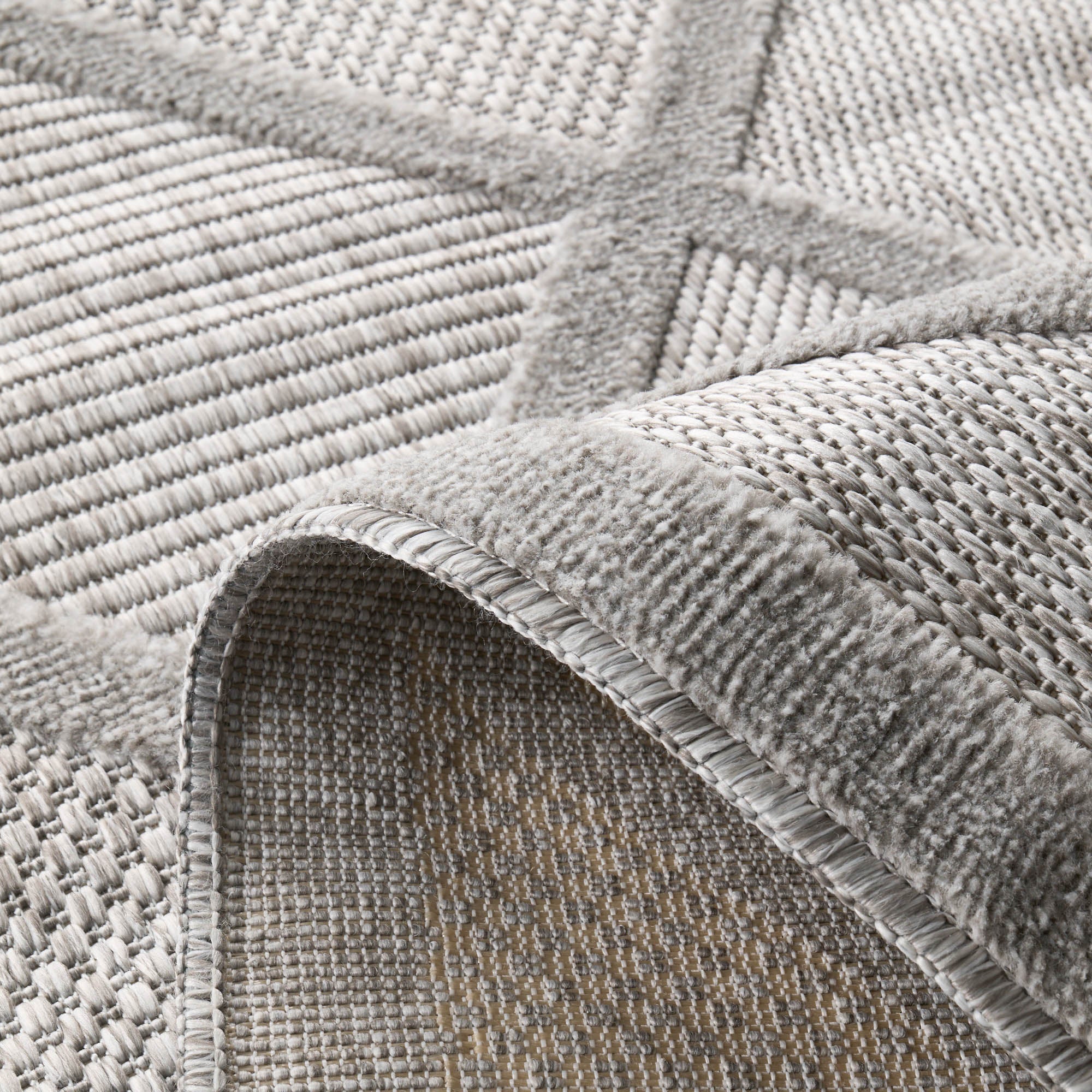 Tapis d'intérieur et d'extérieur motifs losange Gris : SAN991GRI Nazar rugs