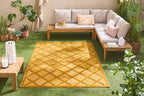 Tapis d'intérieur et d'extérieur motifs losange Jaune: SAN991JAU Nazar rugs