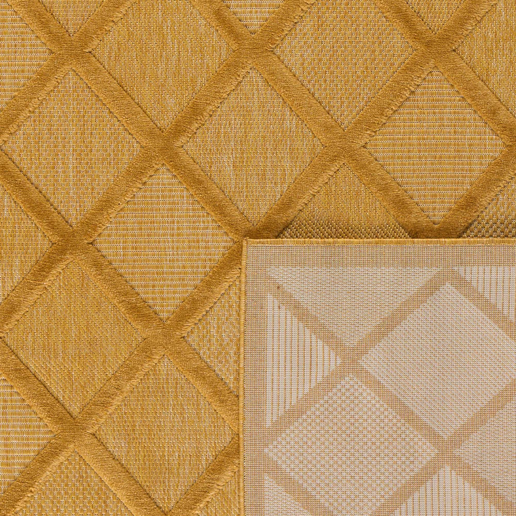 Tapis d'intérieur et d'extérieur motifs losange Jaune: SAN991JAU Nazar rugs