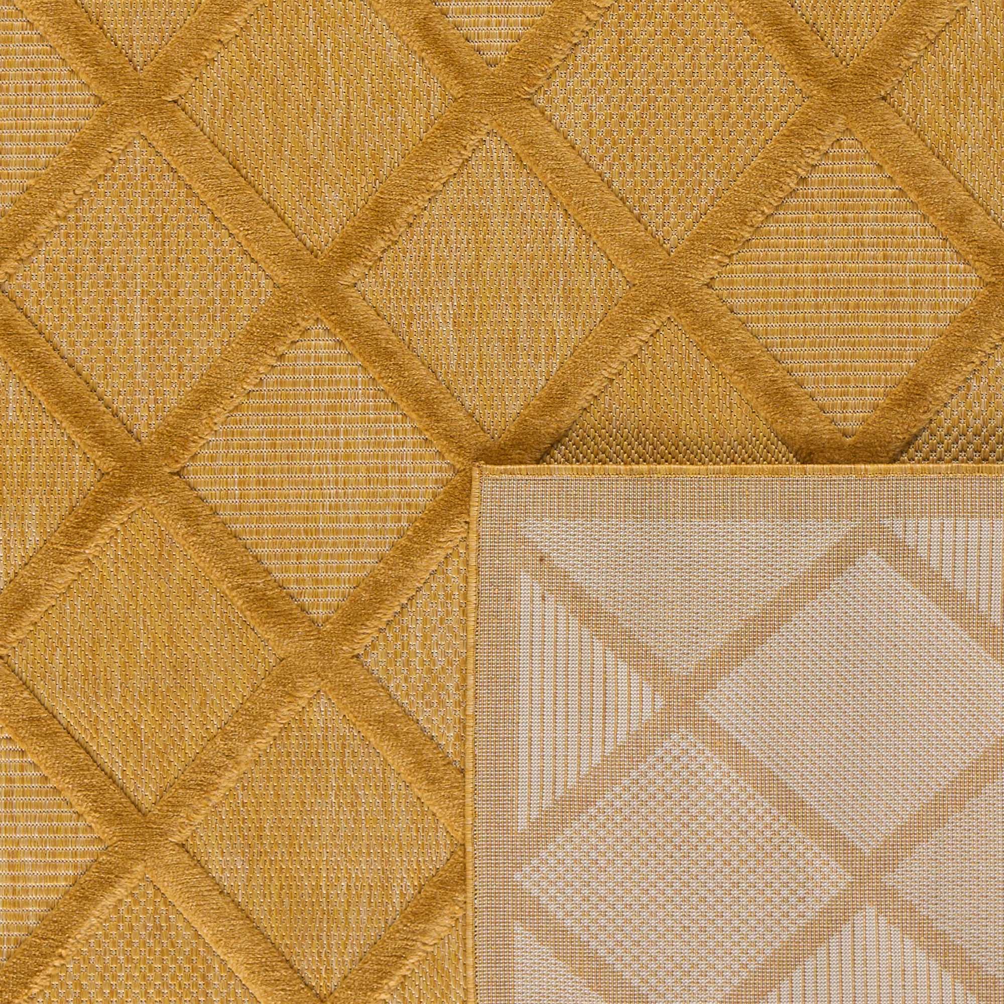 Tapis d'intérieur et d'extérieur motifs losange Jaune: SAN991JAU Nazar rugs