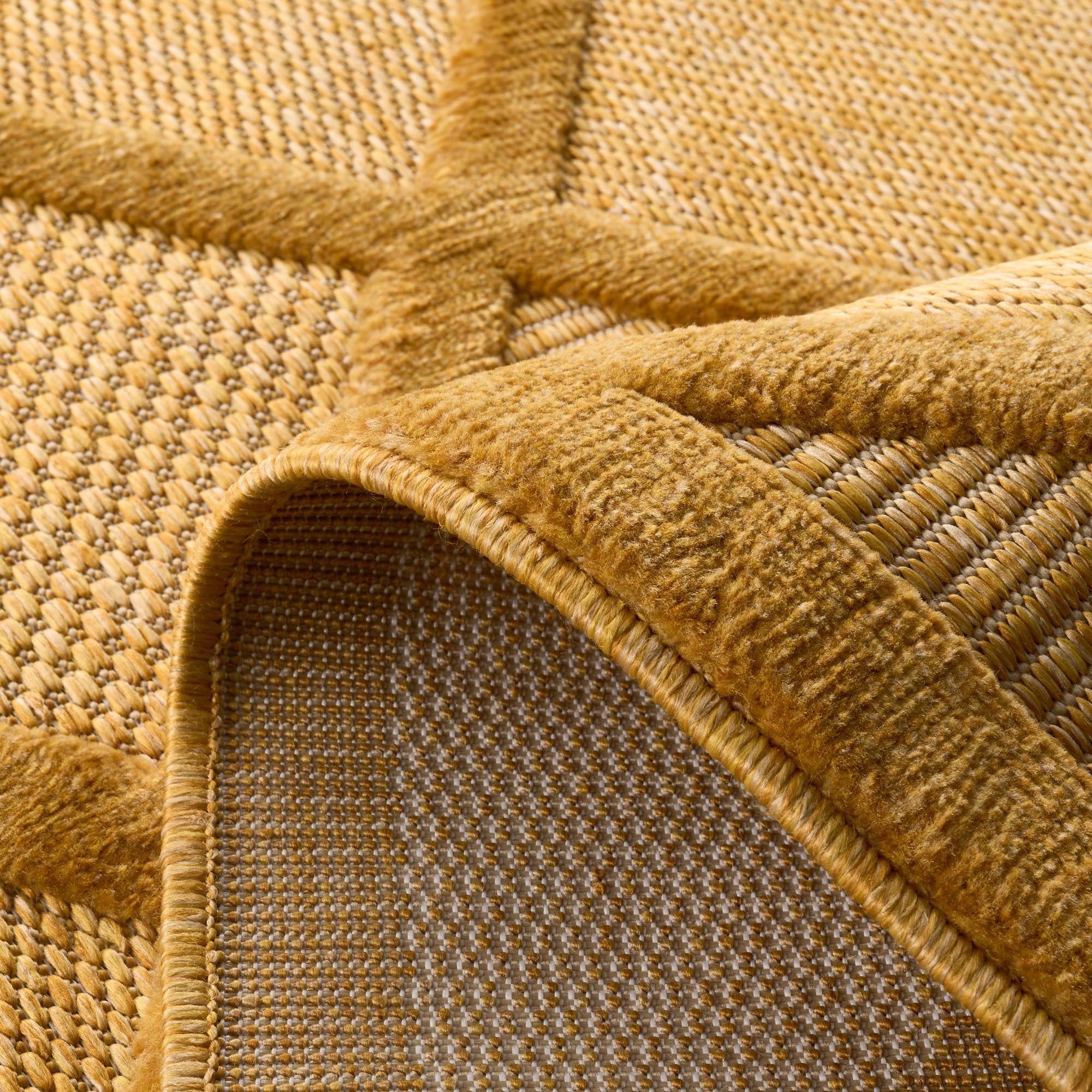 Tapis d'intérieur et d'extérieur motifs losange Jaune: SAN991JAU Nazar rugs