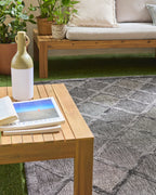 Tapis d'intérieur et d'extérieur motifs losange Noir : SAN991NOI Nazar rugs