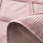 Tapis d'intérieur et d'extérieur motifs losange Rose : SAN991ROS Nazar rugs