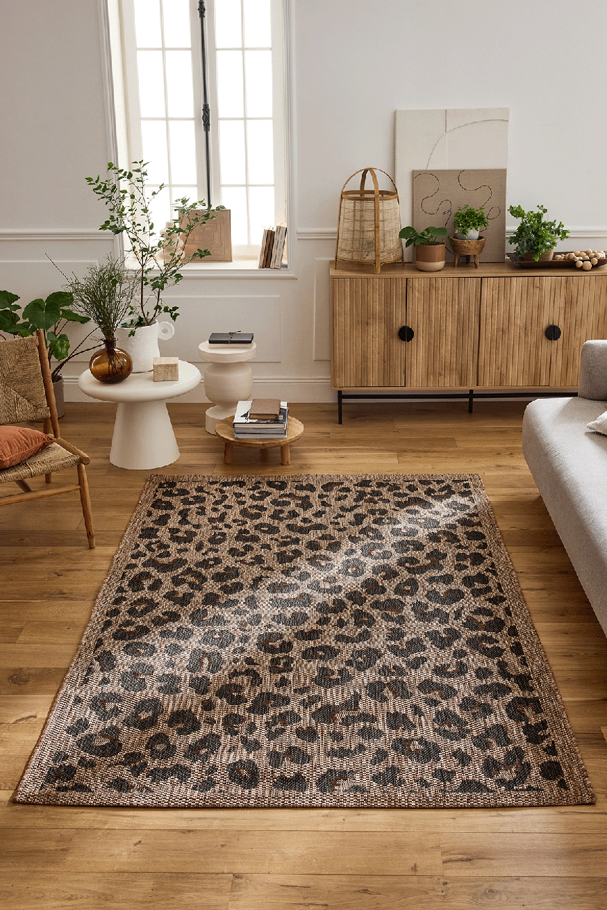 Tapis intérieur extérieur à motif léopard marron SAVANNA Nazar rugs