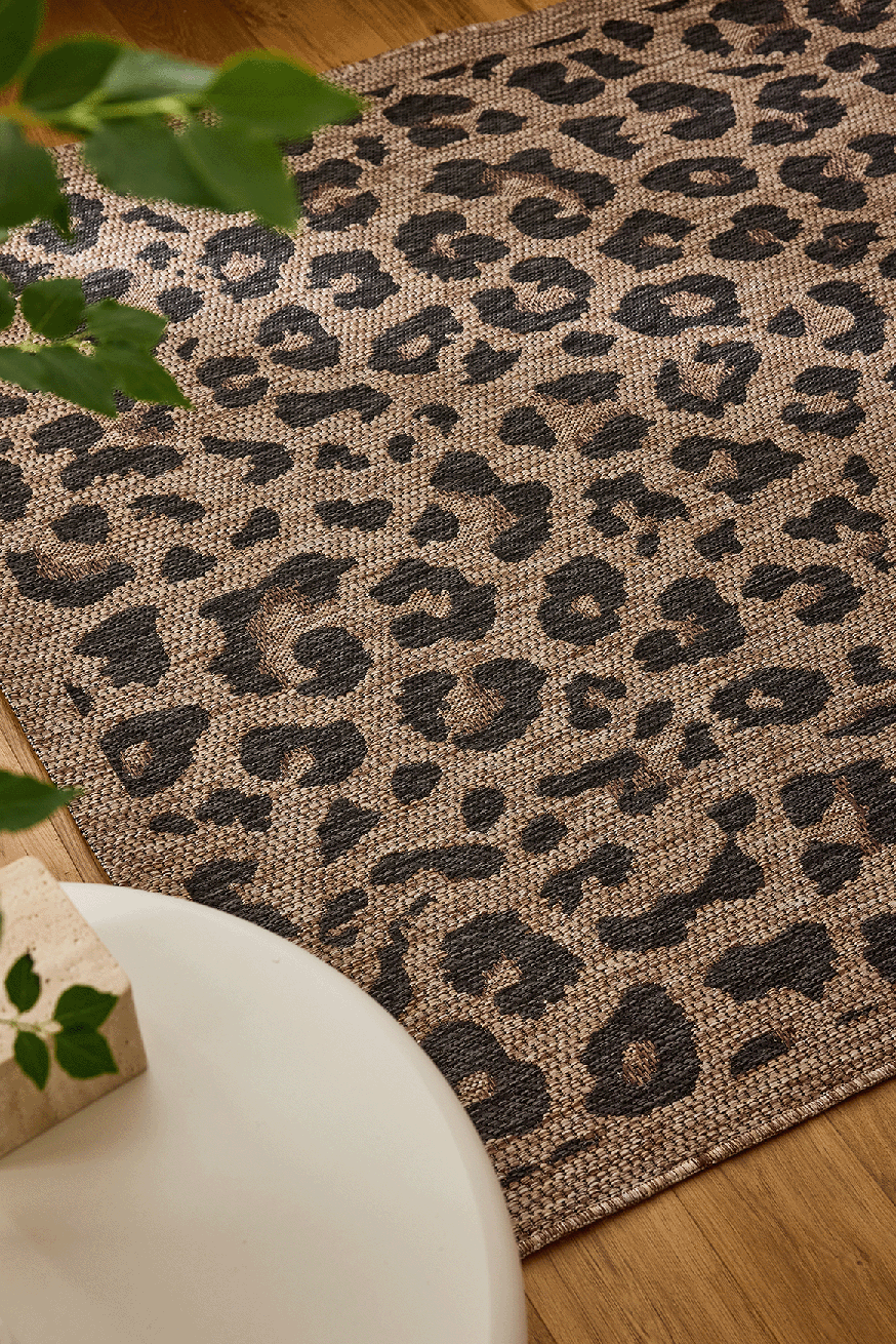 Tapis intérieur extérieur à motif léopard marron SAVANNA Nazar rugs