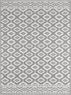 Tapis à motifs géométriques gris et blancs – SCO112GRI Nazar rugs