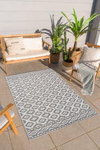 Tapis à motifs géométriques gris et blancs – SCO112GRI Nazar rugs