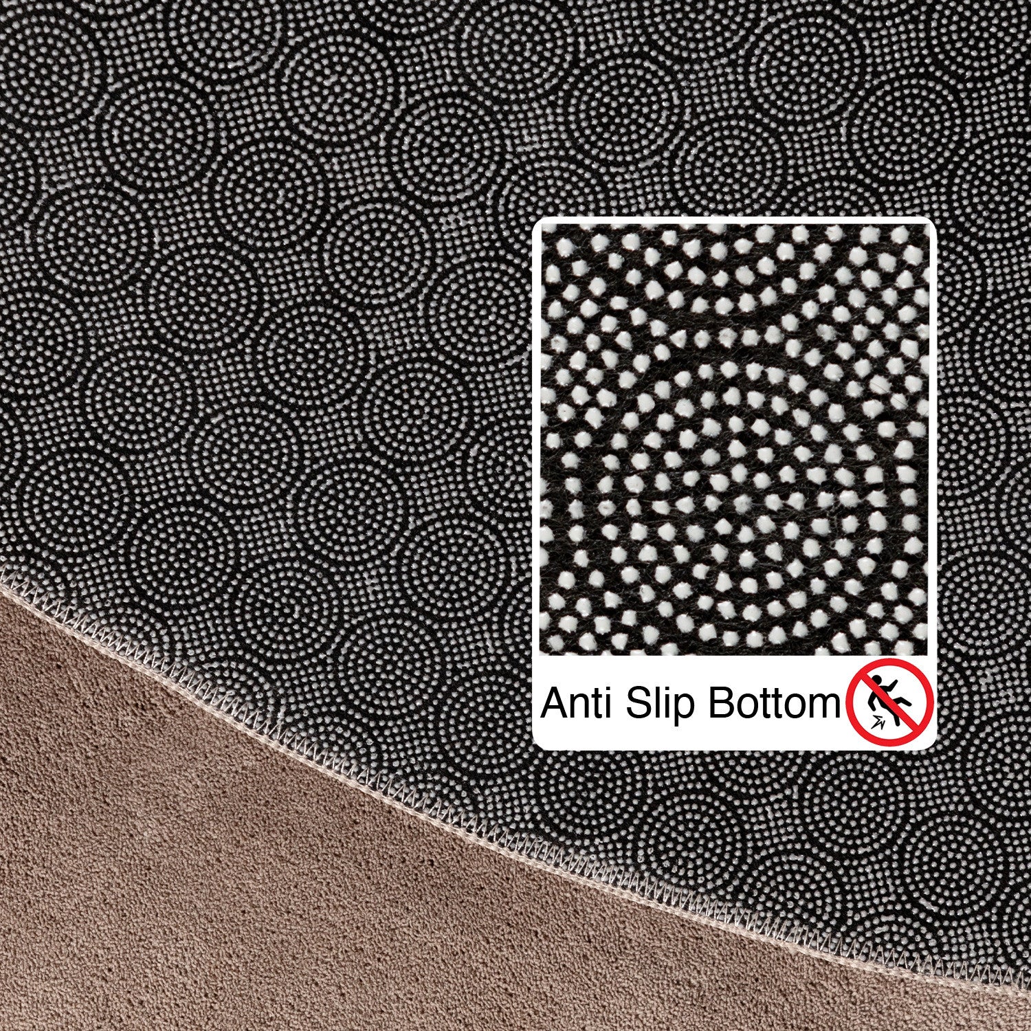 SKY - tapis rond uni minimaliste - SKY5400BEI SKY