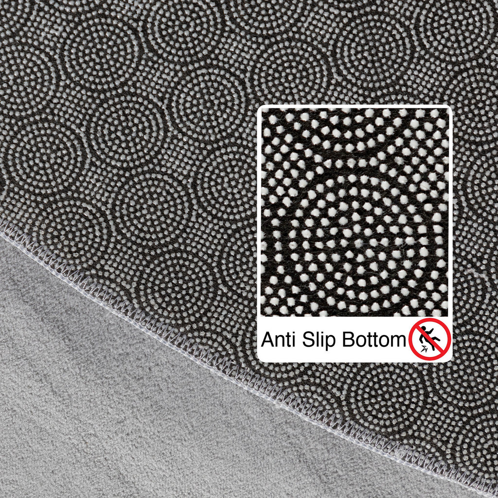 SKY - tapis rond uni minimaliste - SKY5400SIL SKY