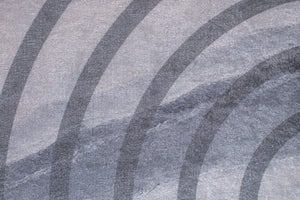 Tapis de salon motif arc gris lavable en machine : STA2815GRI STAMPA